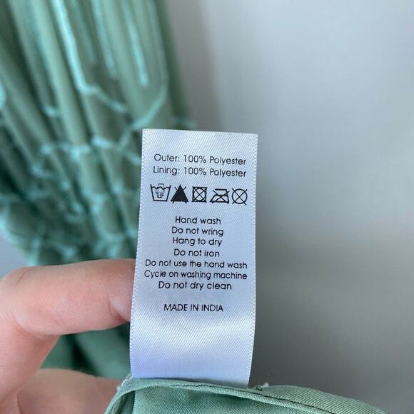 FROCK & FRILL Seafoam Green Gown Dress Size 2 Mint Maxi Elegant Party Sequin - Picture 10 of 10